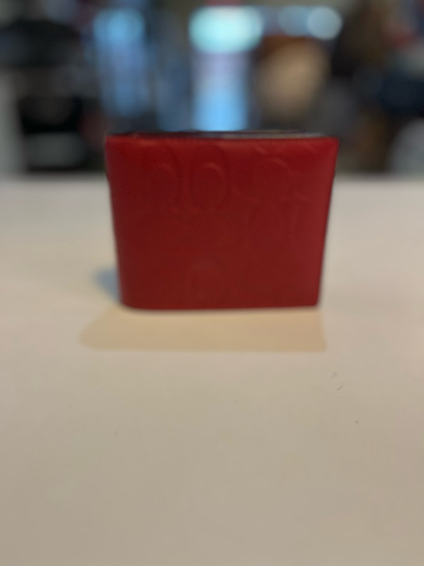 Coach Red Signature Embossed "3-in-1" Leather Wallet