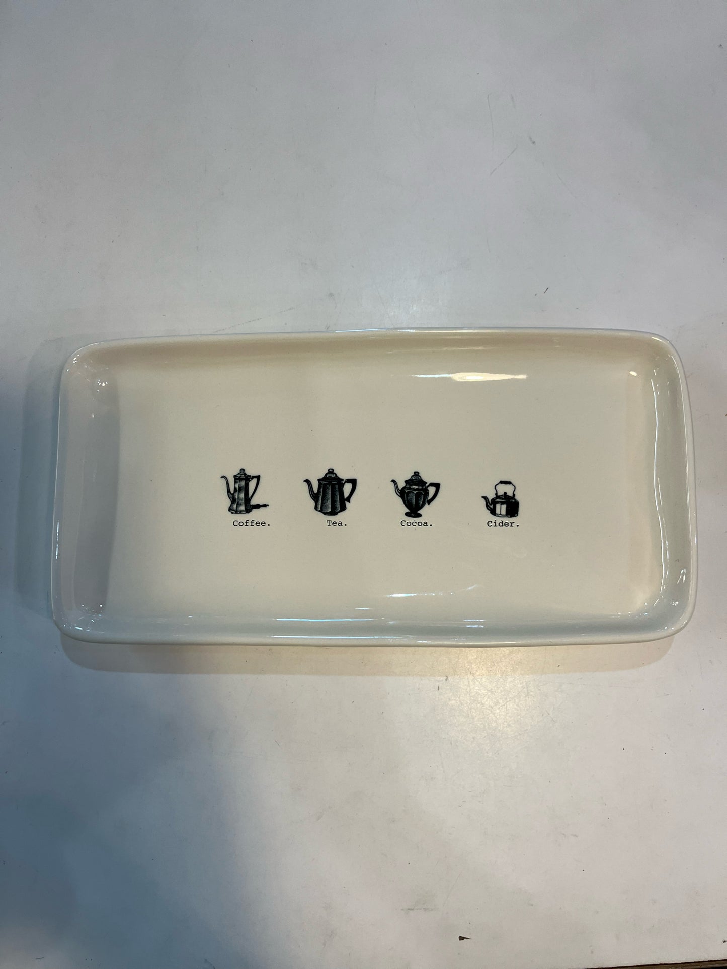 Rae Dunn Drinks Themed Rectangle Platter