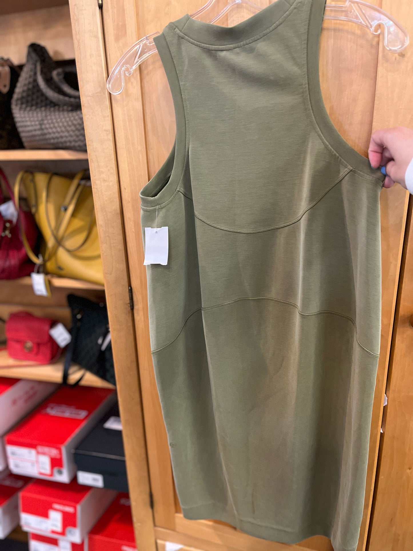 Lululemon Olive Green "Softstreme Back in Action" Dress