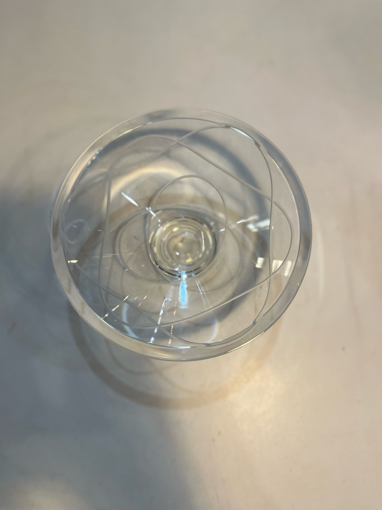 Nambe Cut Swirl Pedestal Bowl