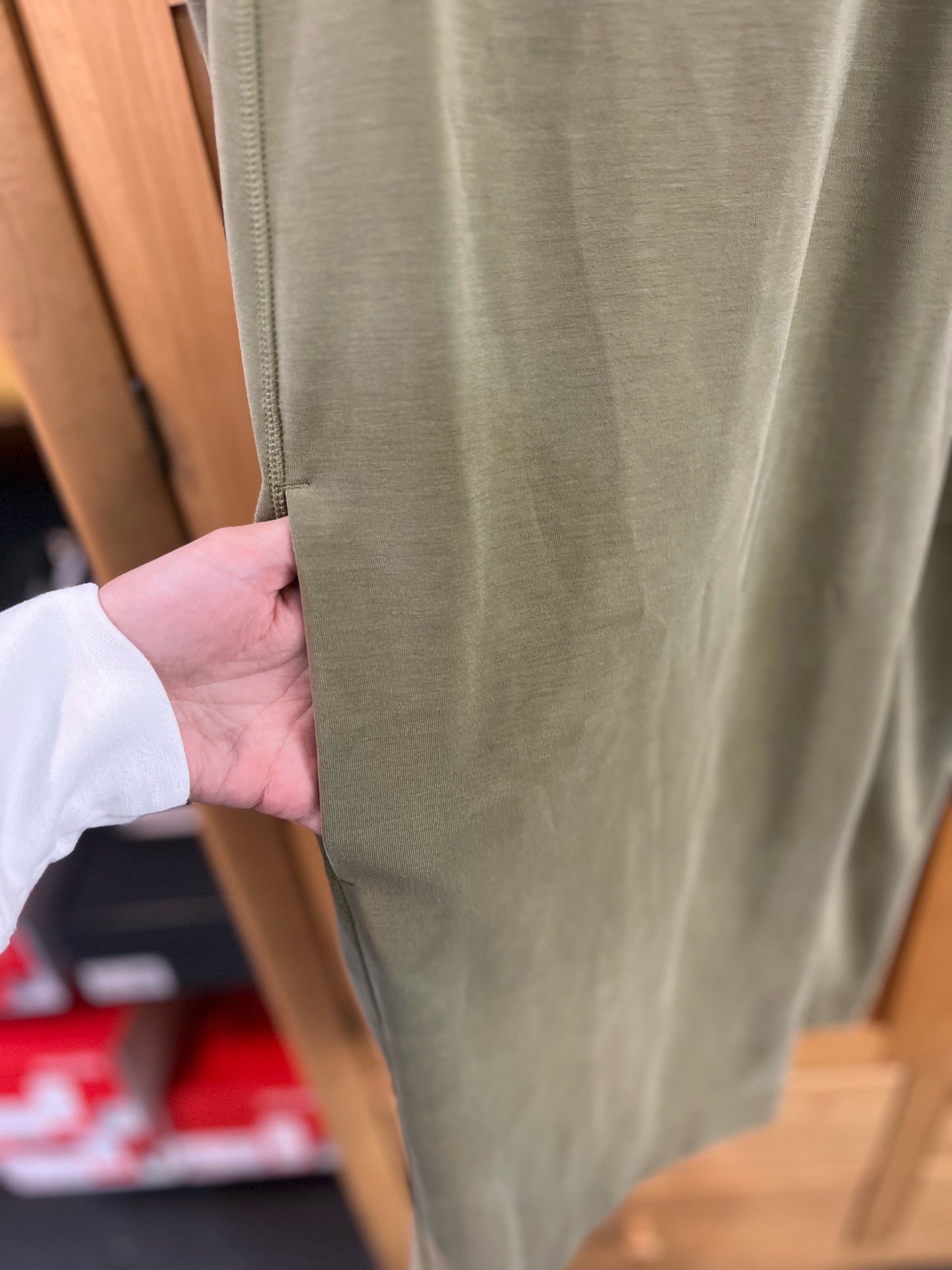 Lululemon Olive Green "Softstreme Back in Action" Dress