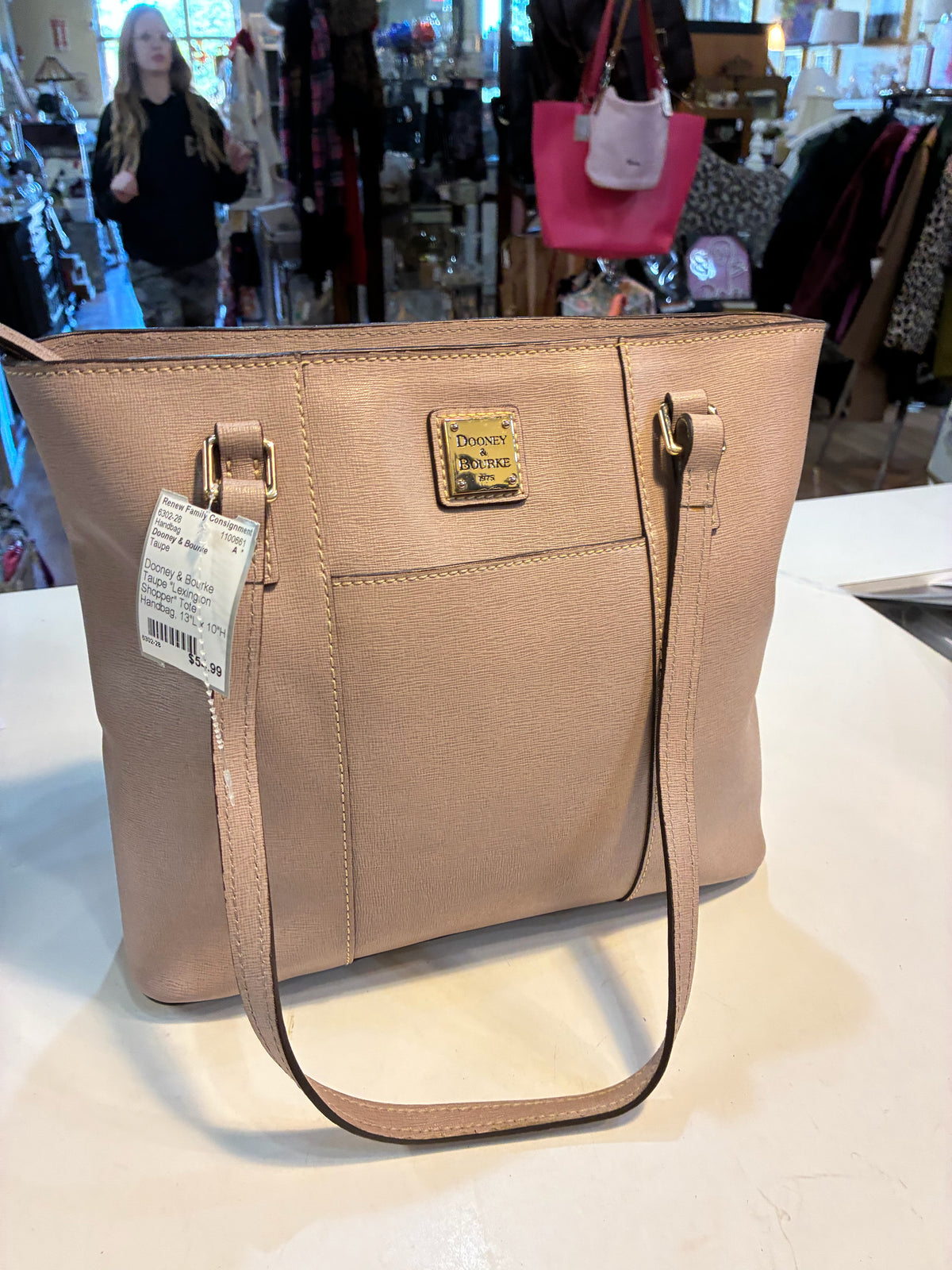 Dooney & Bourke Taupe "Lexington Shopper"