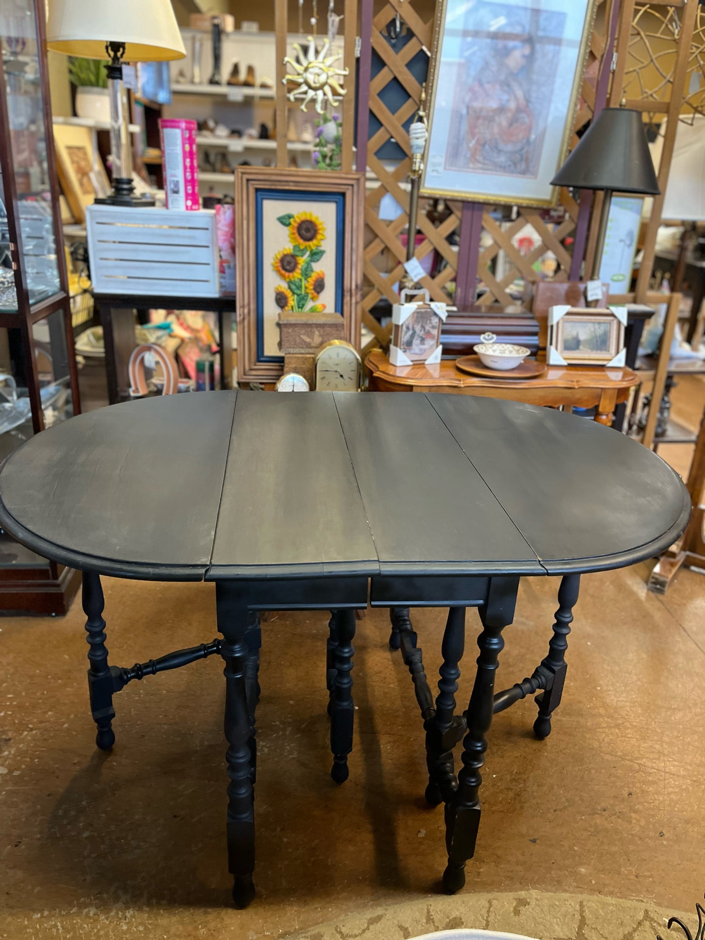 Drop-Leaf Oval Table