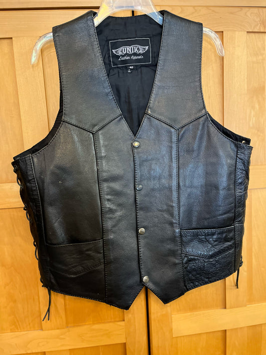 Harley Davidson Black Leather Vest