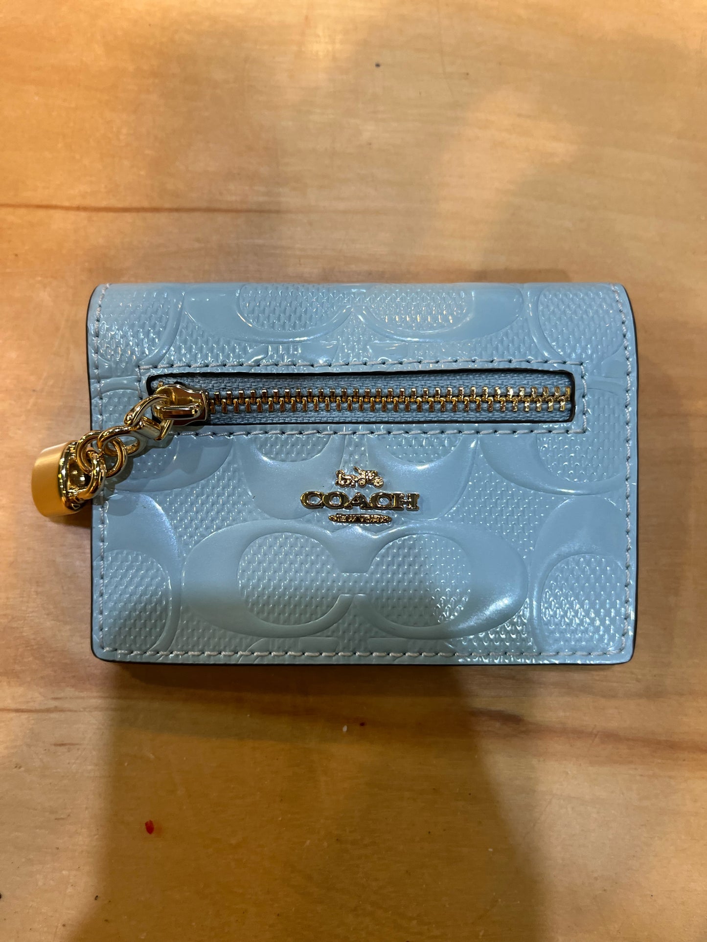 Coach Light Blue Card Wallet