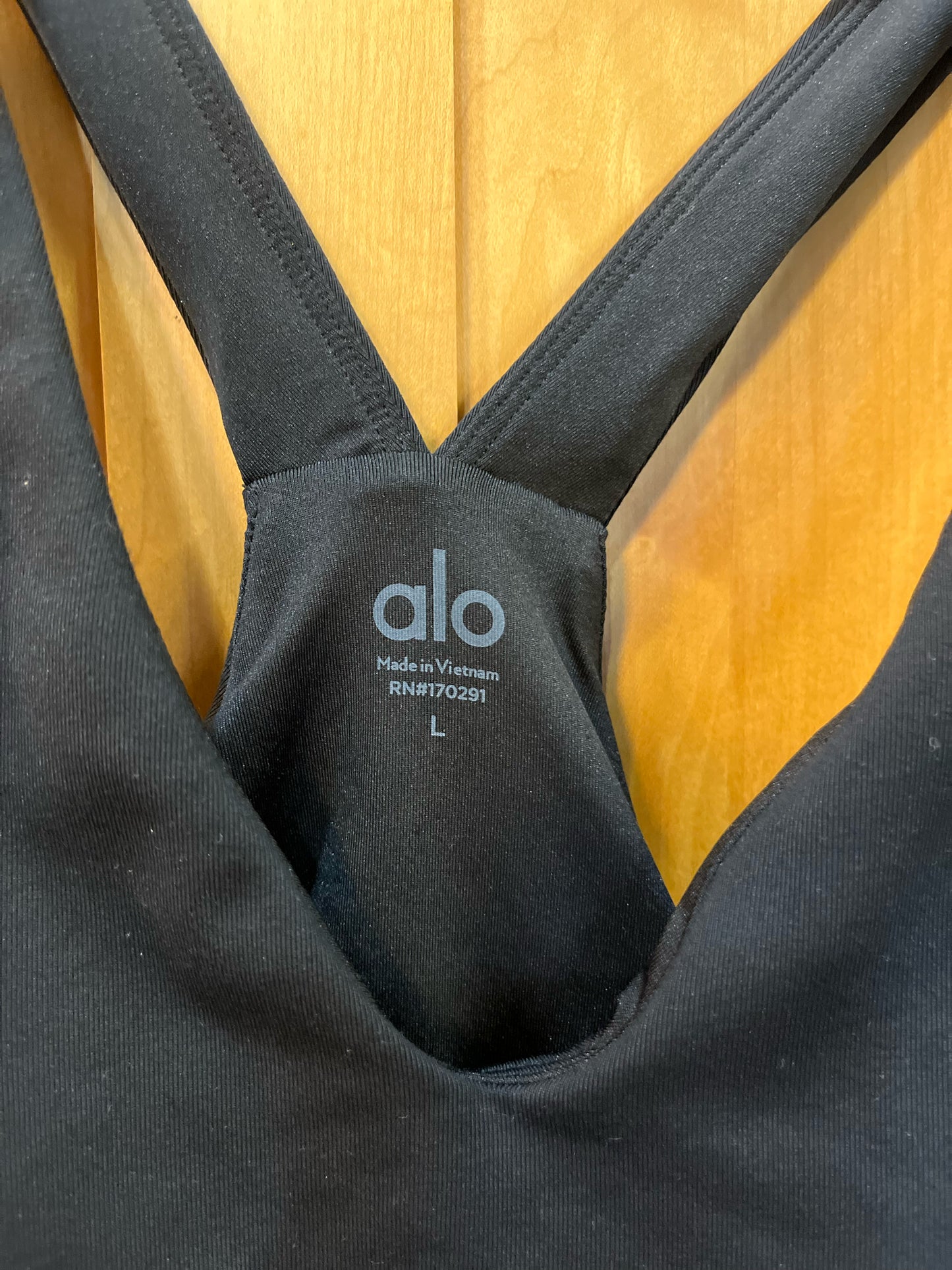 Alo Black V-Neck Tank