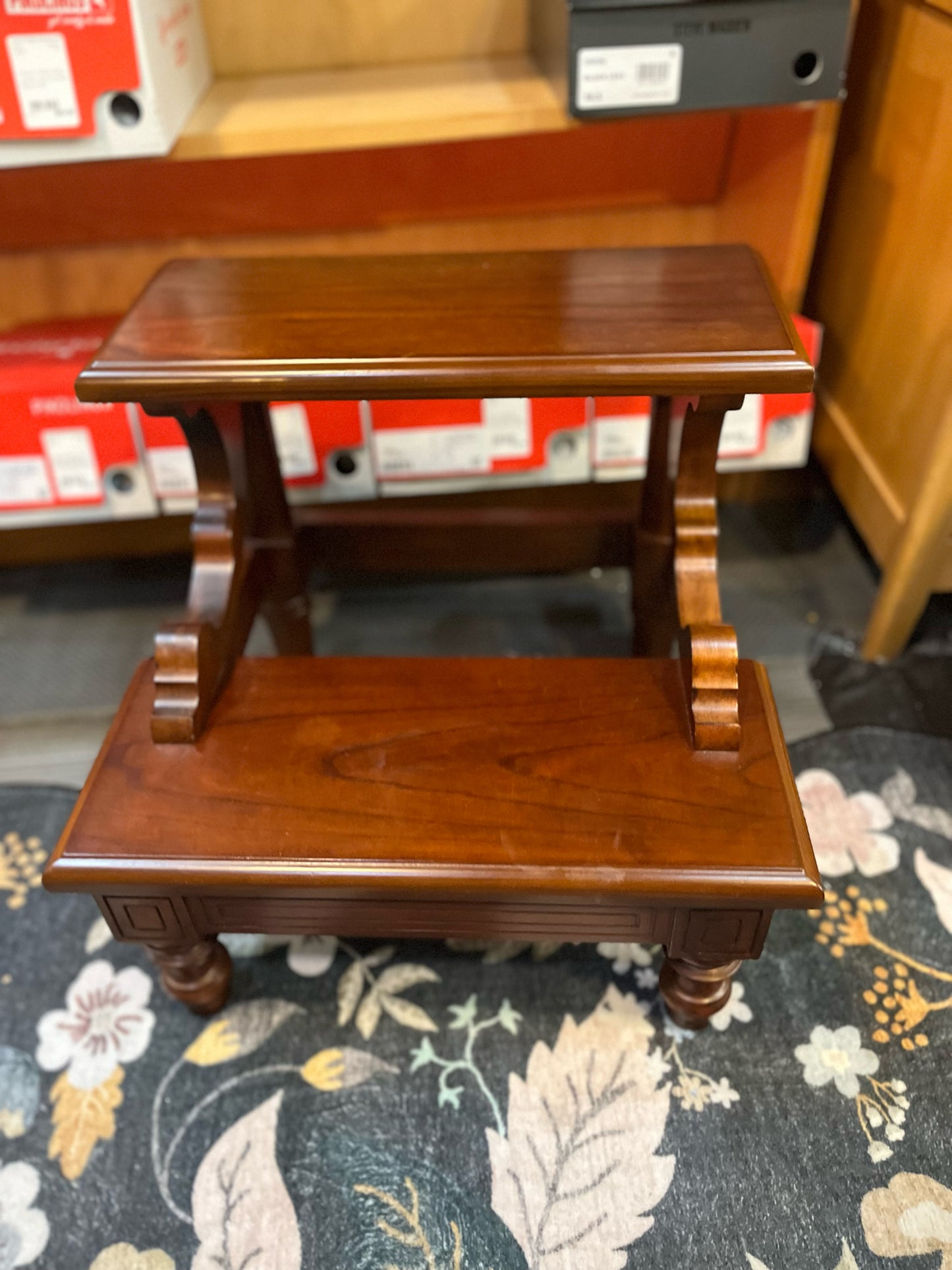 Bombay Brown Wood Step Stool