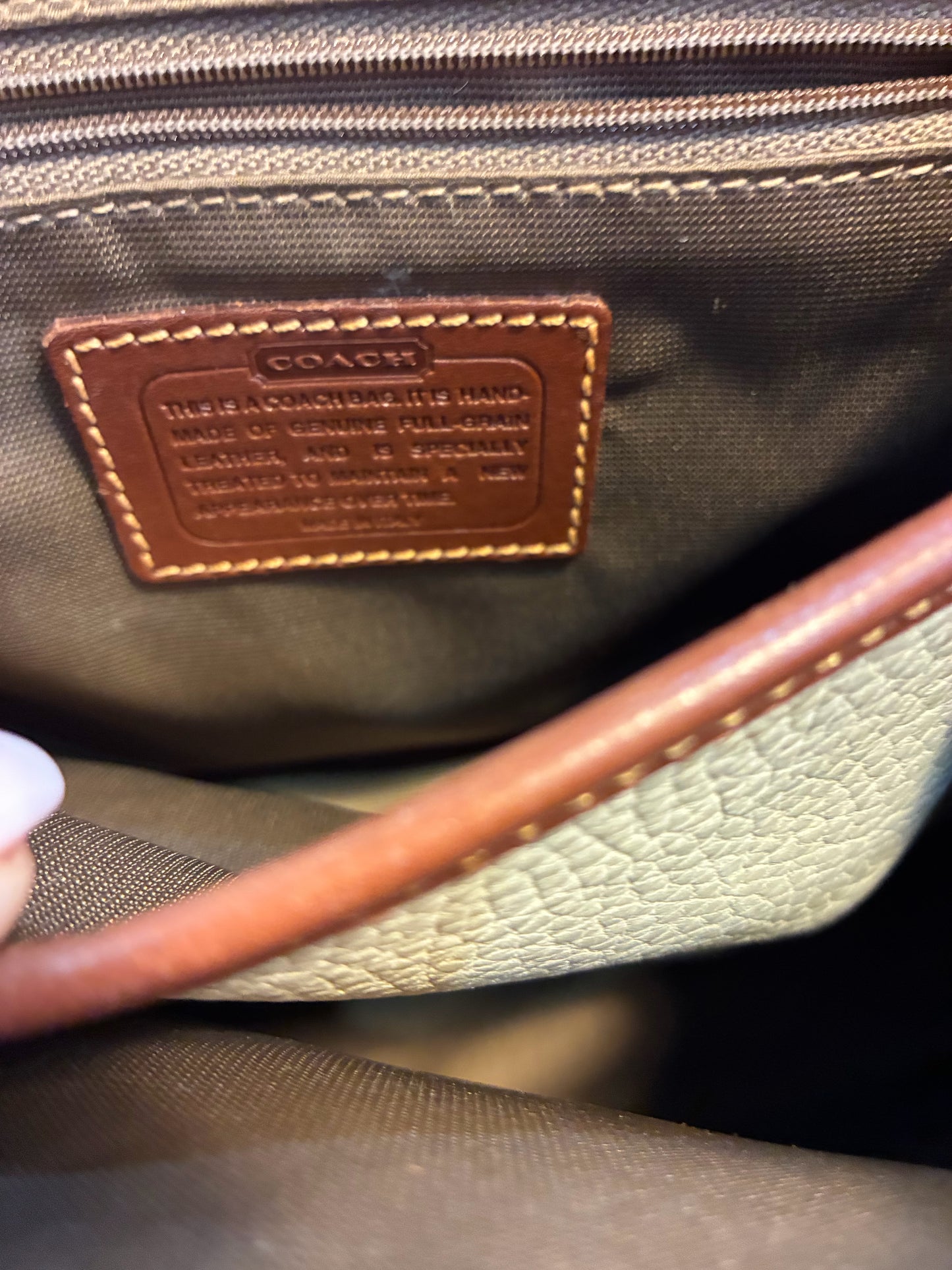 Vintage Coach Sheridan Pebbled Leather Bag