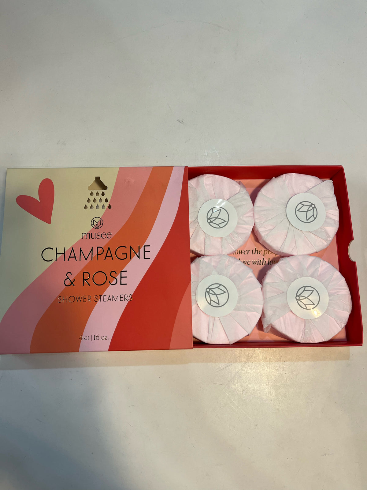 musee shower steamers champagne and rose
