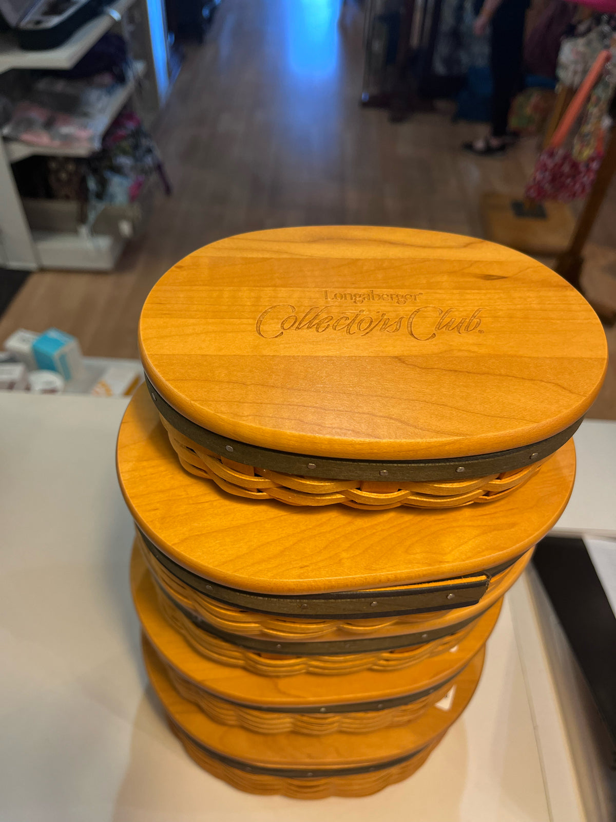 Longaberger Collector's Club Shaker Stackable Harmony Oval Basket Set
