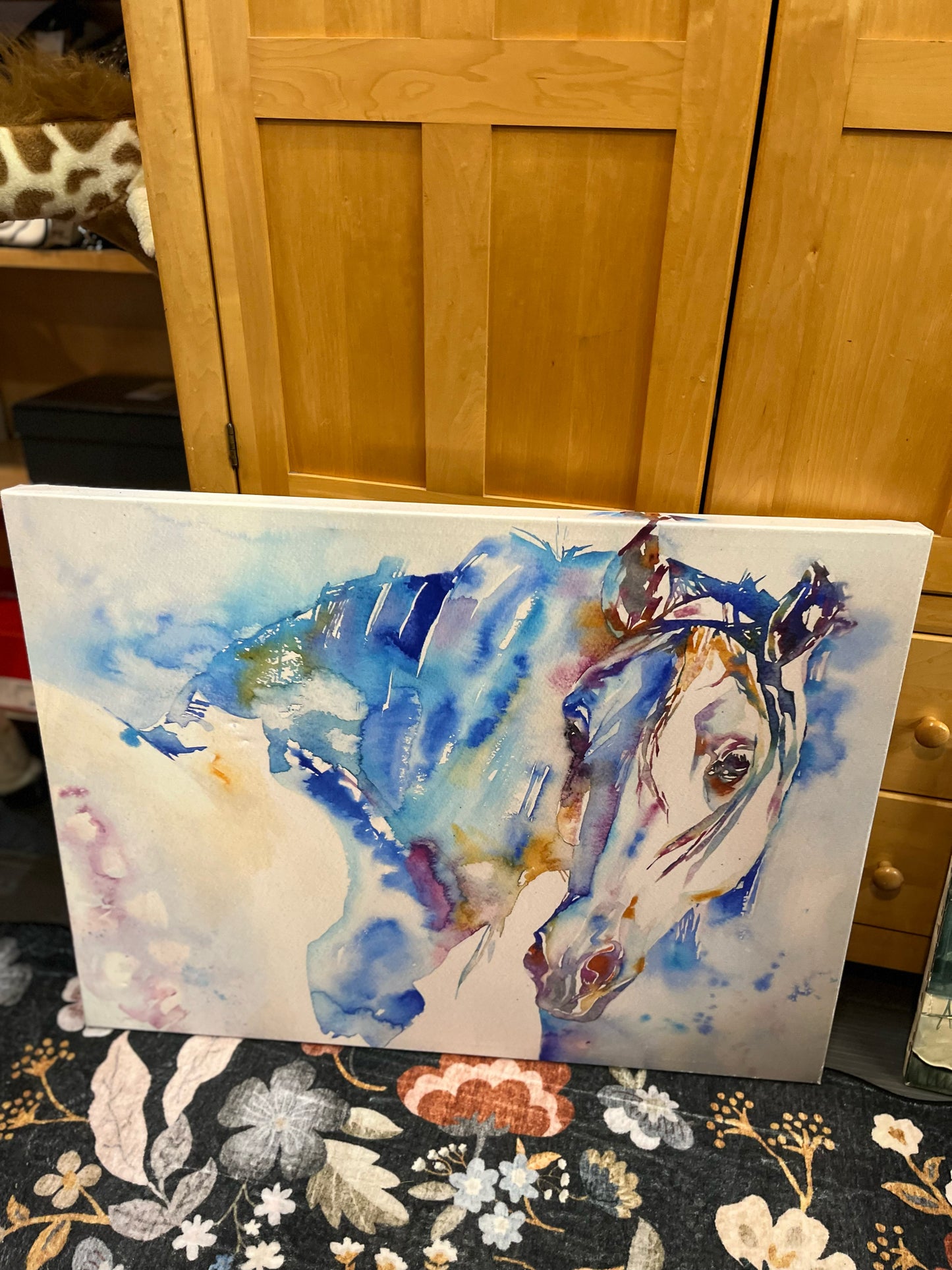 Multi-color Horse Canvas