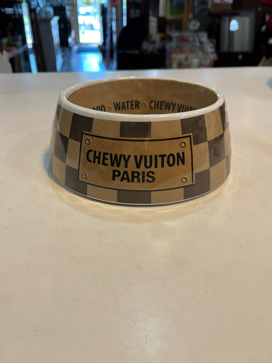 Chewy Vuiton Paris Dog Bowl