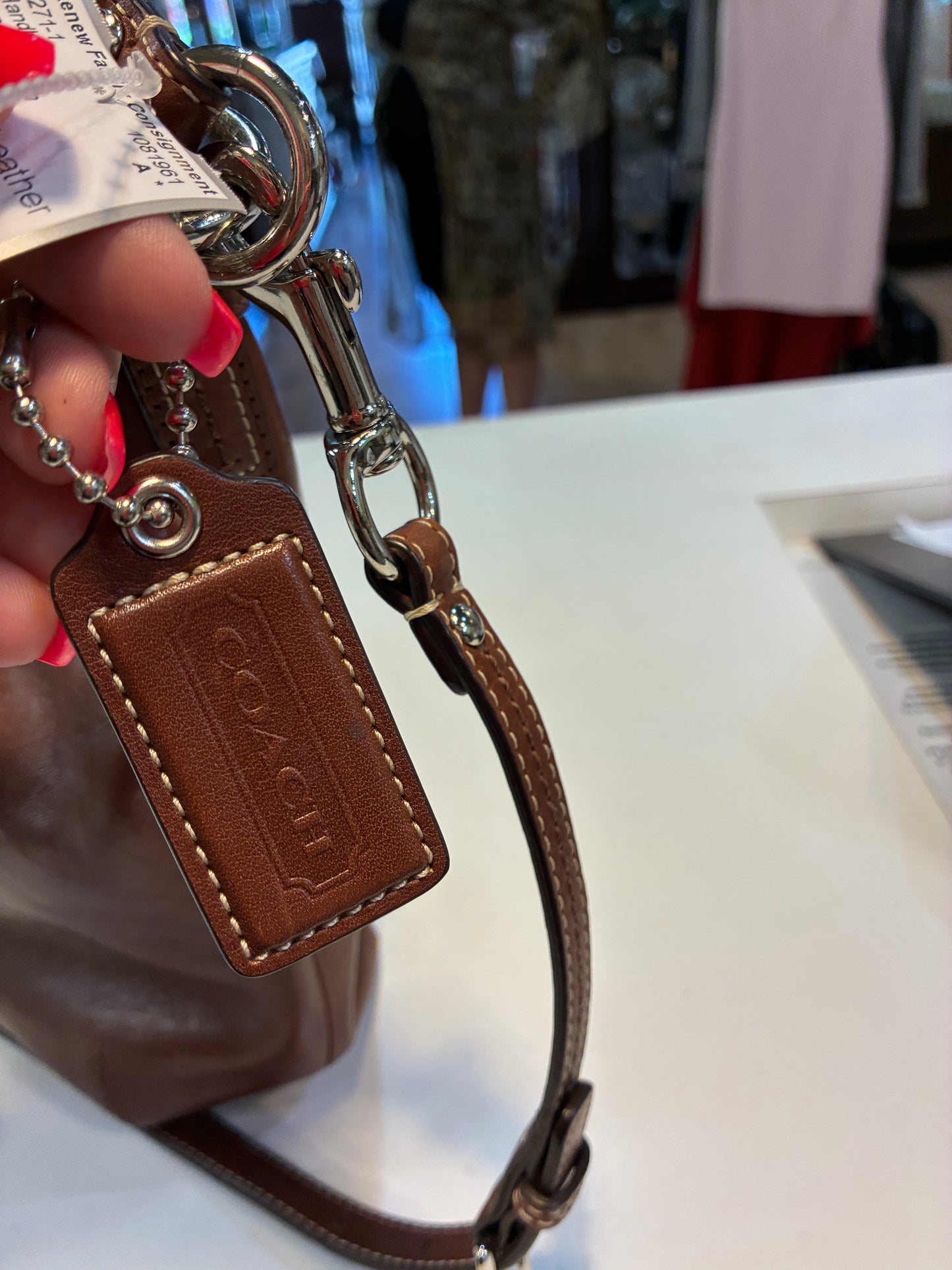Coach Leather "Soho Pleated" Handbag