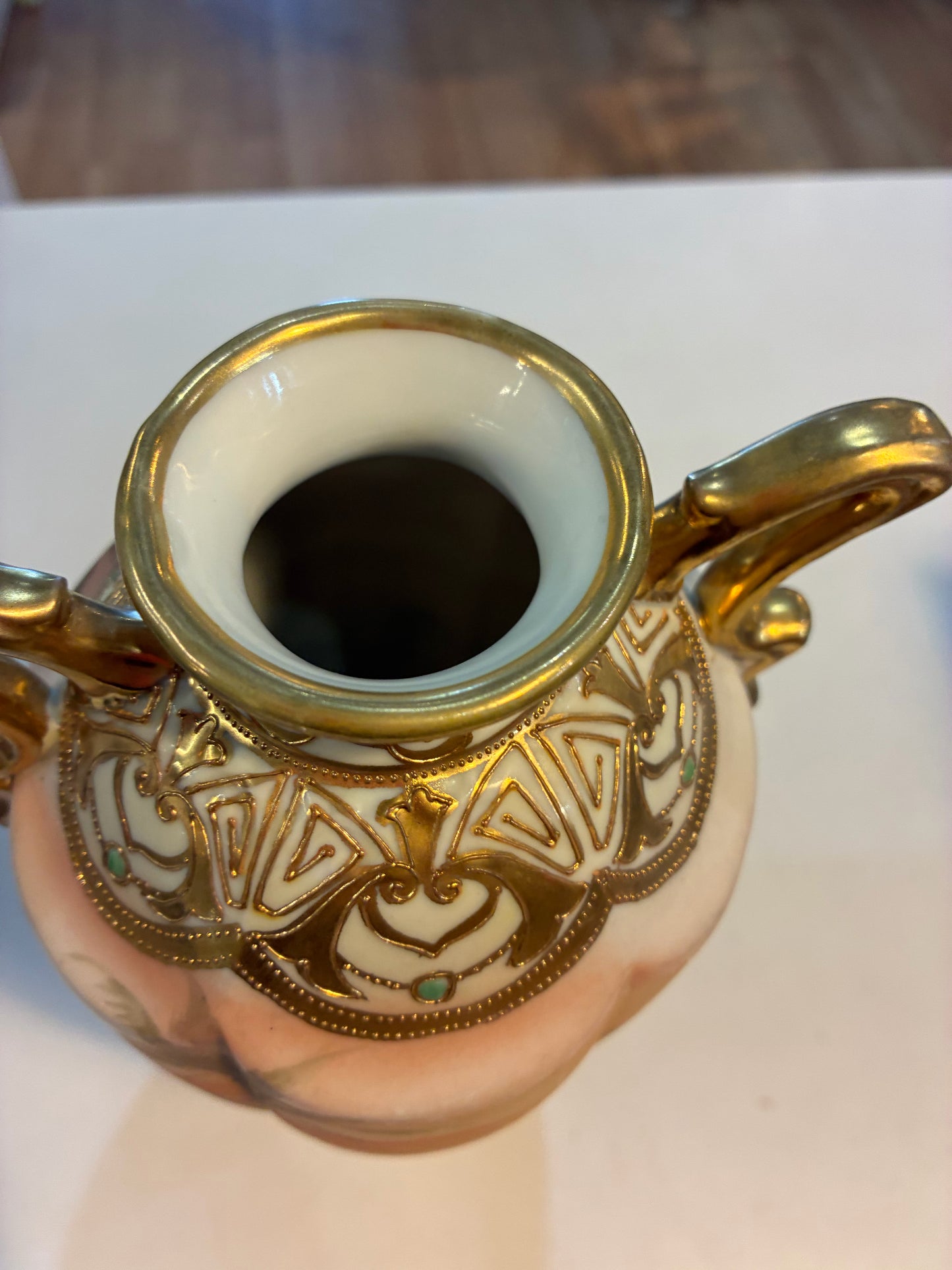 Vintage Nippon Vase Handpainted Man on Camel