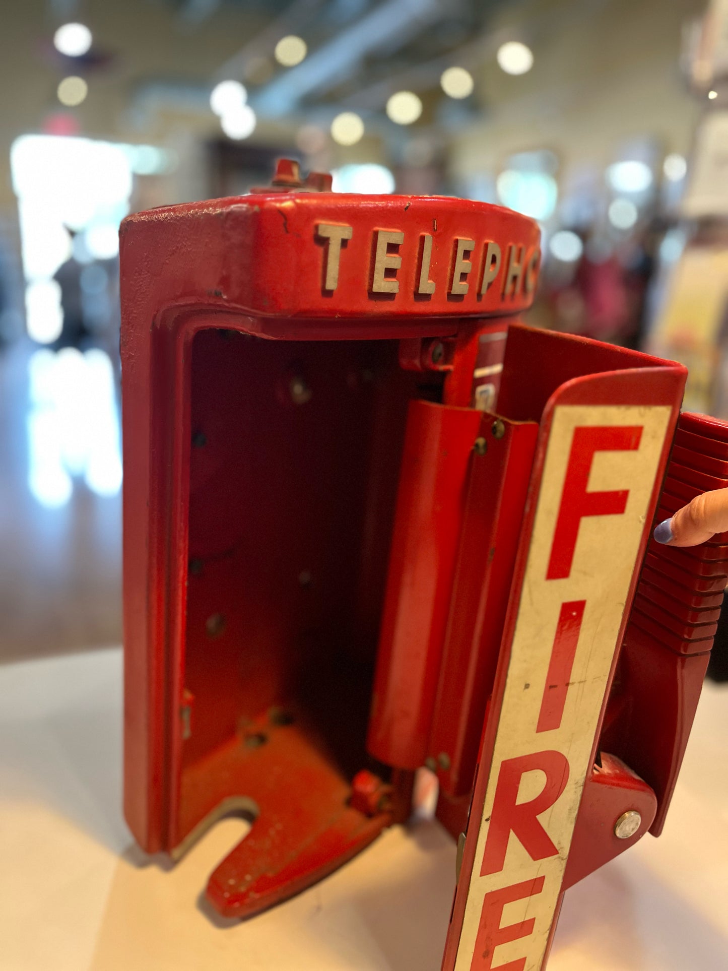 Antique Red Emergency Telephone Call Box