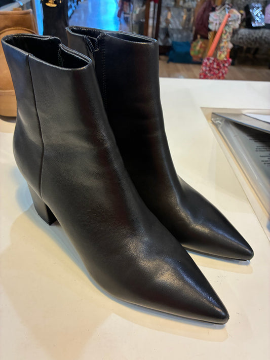 Marc Fisher Jarli Pointy Leather Ankle Bootie