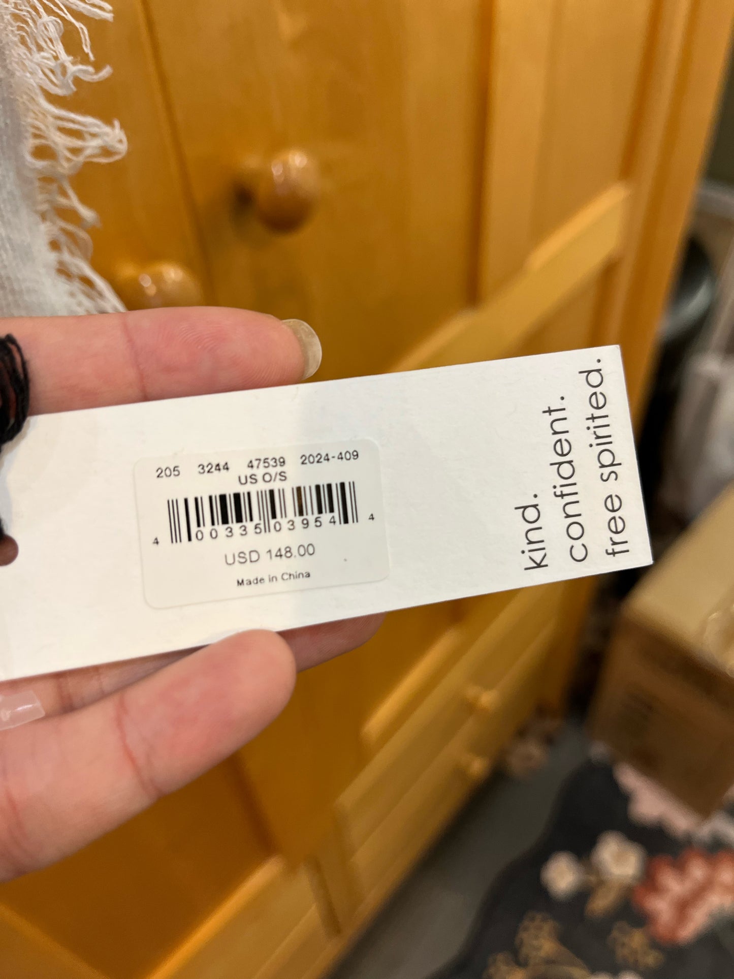 NWT Unsubscribed Gray Cashmere Scarf