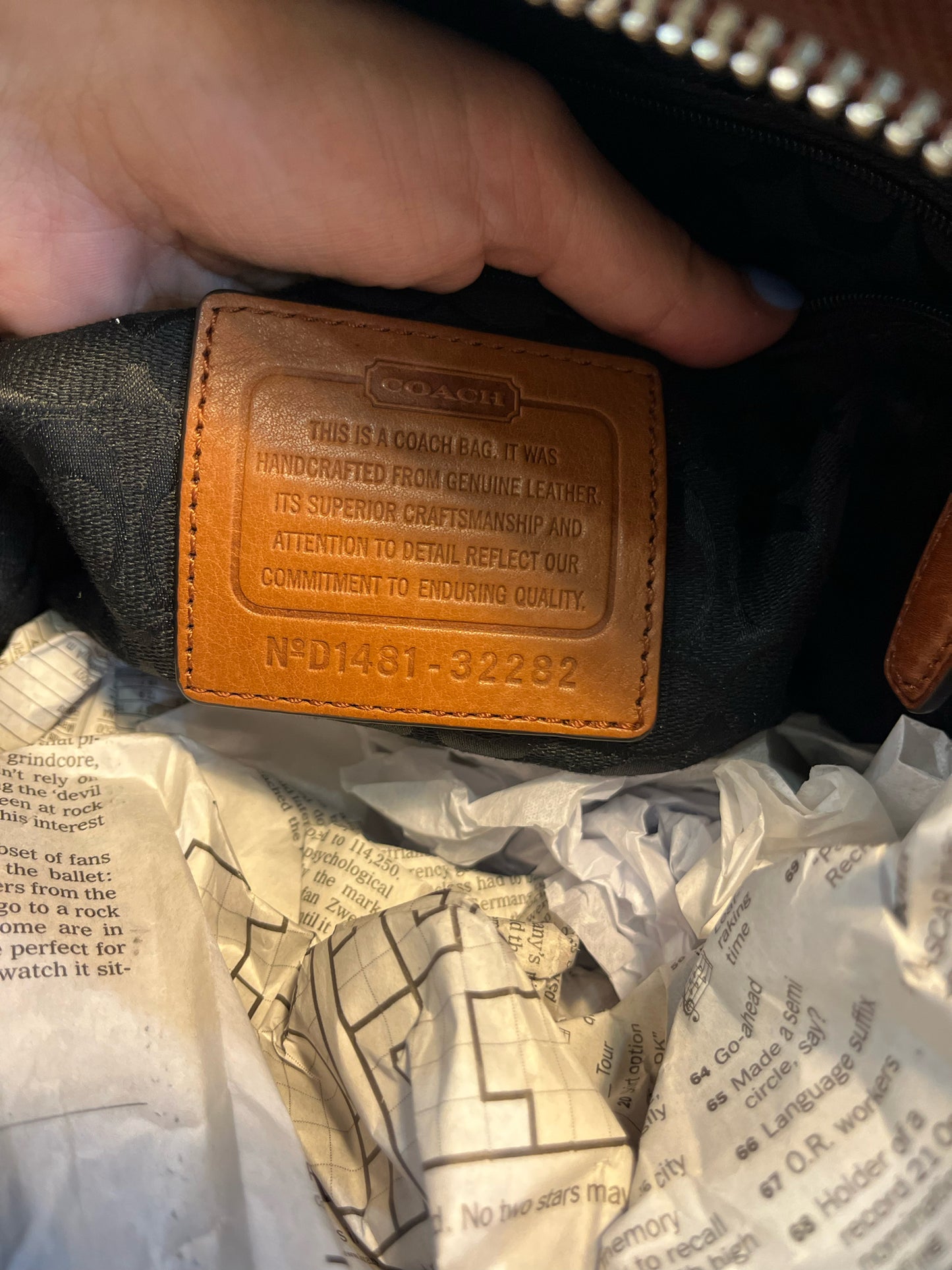 Coach Whiskey Brown "Bleeker Bucket" Handbag