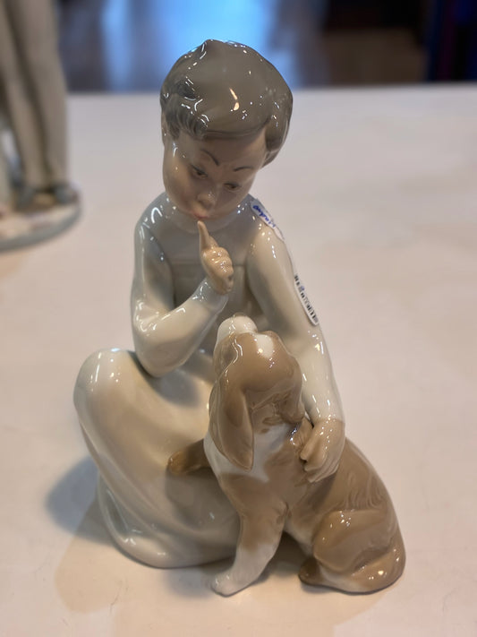 Lladro "Boy with Dog" #4522