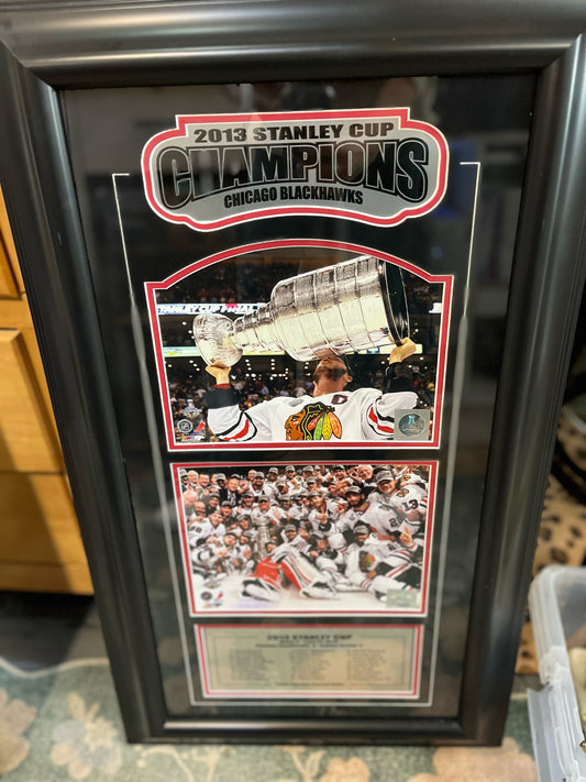 Blackhawks 2013 Stanley Cup Champions Framed Art