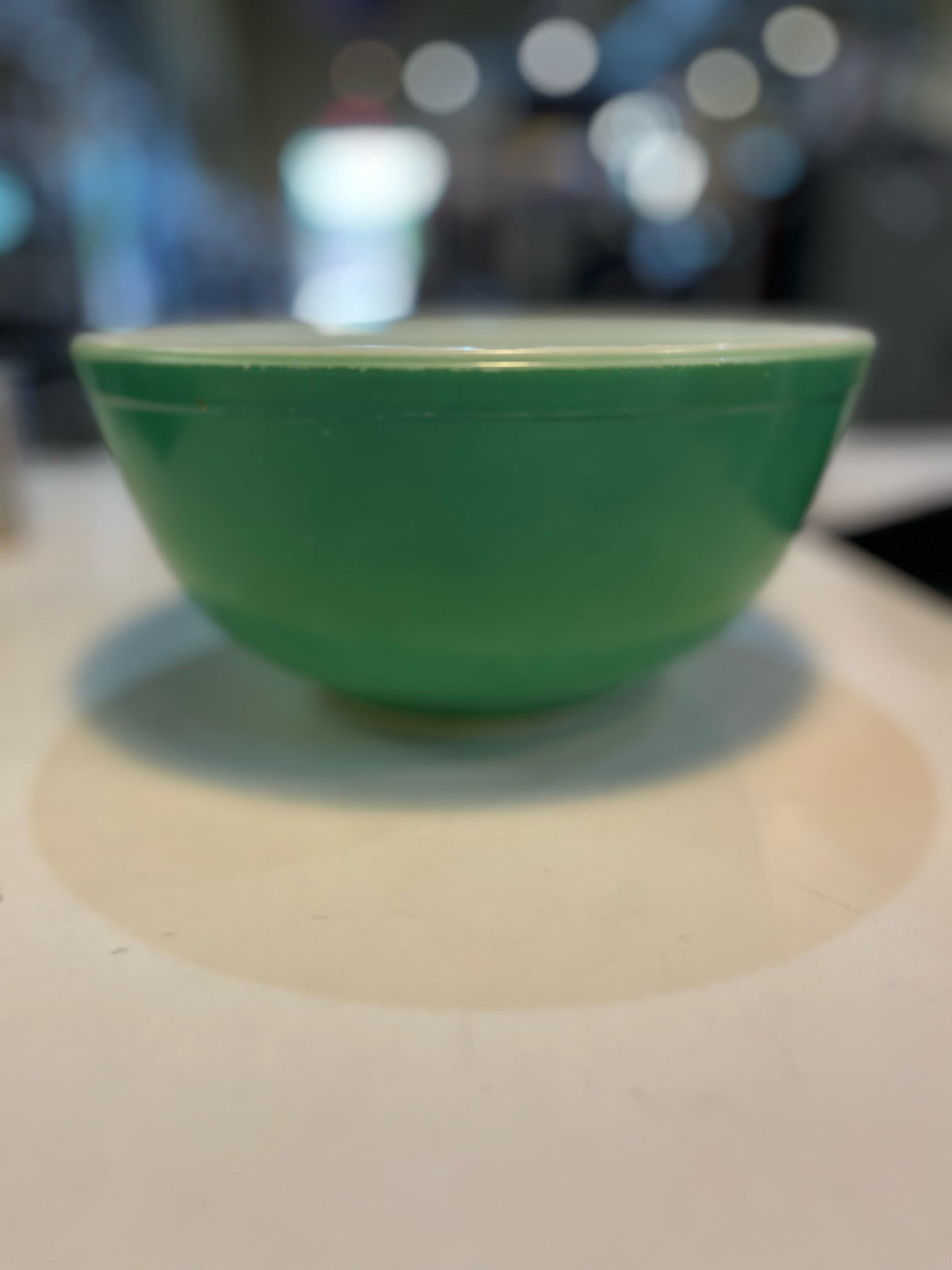 PYREX vintage green mixing bowl 8.5”