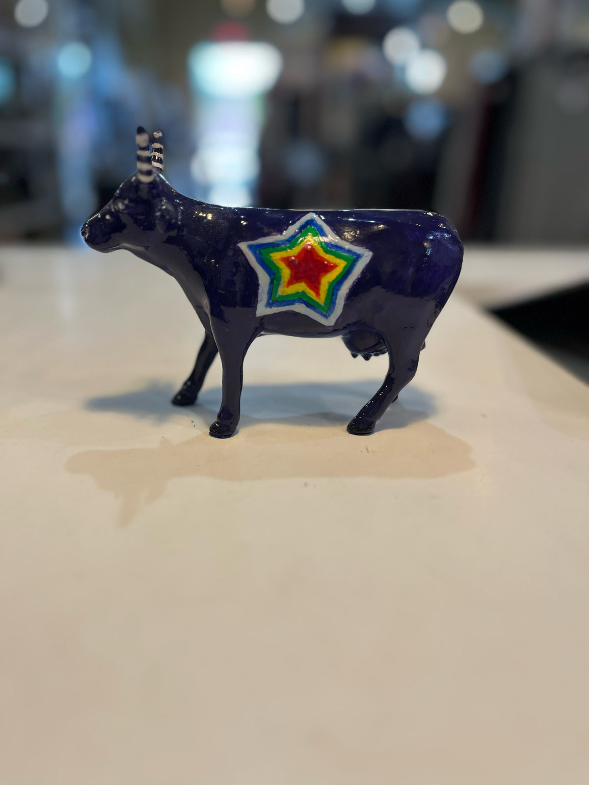 Cow Parade Purple Rainbow Star Figurine