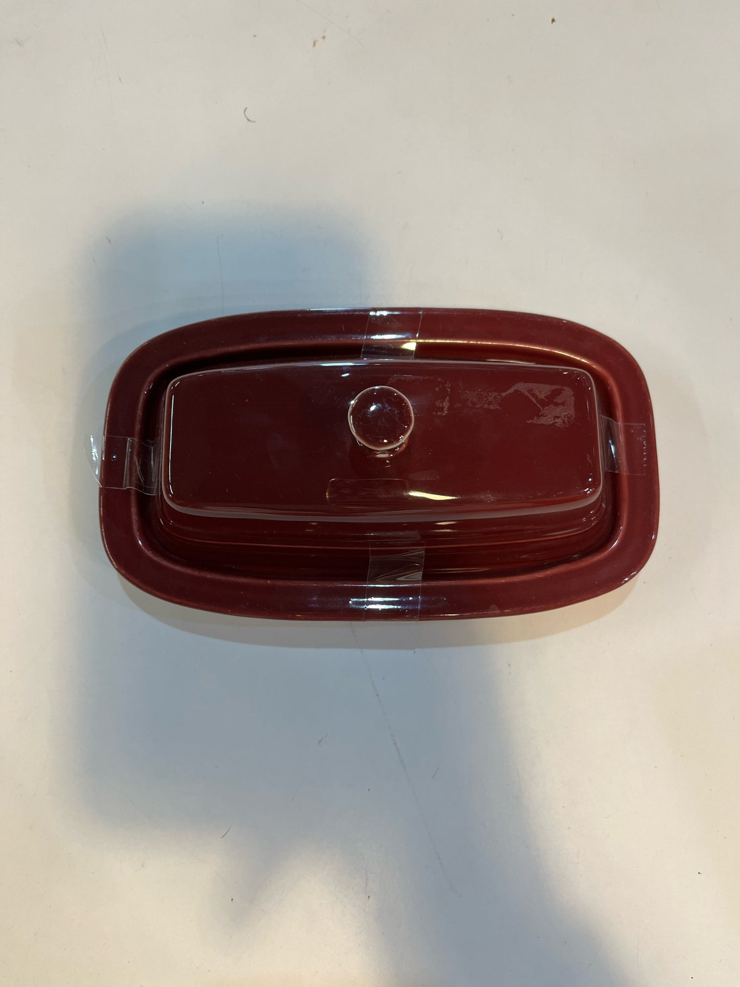 Fiestaware Red Wine Butter Dish