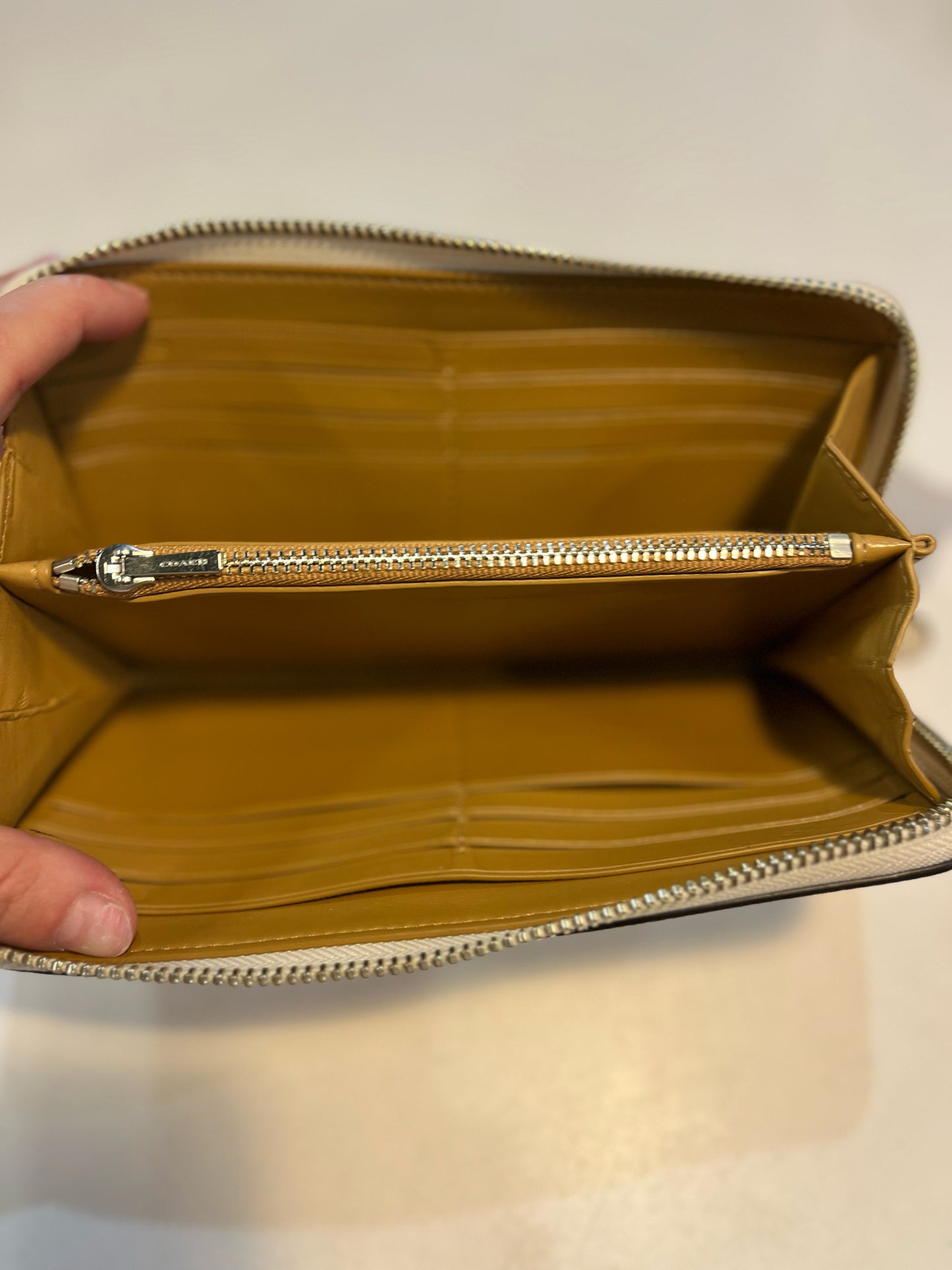 Coach White Studded Wallet