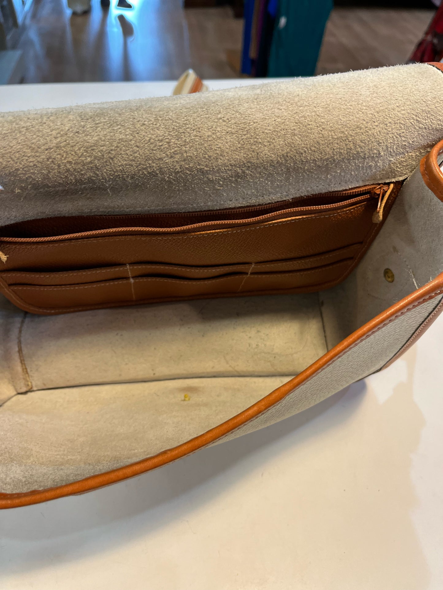 Vintage Dooney & Bourke "All Weather" Cream Crossbody