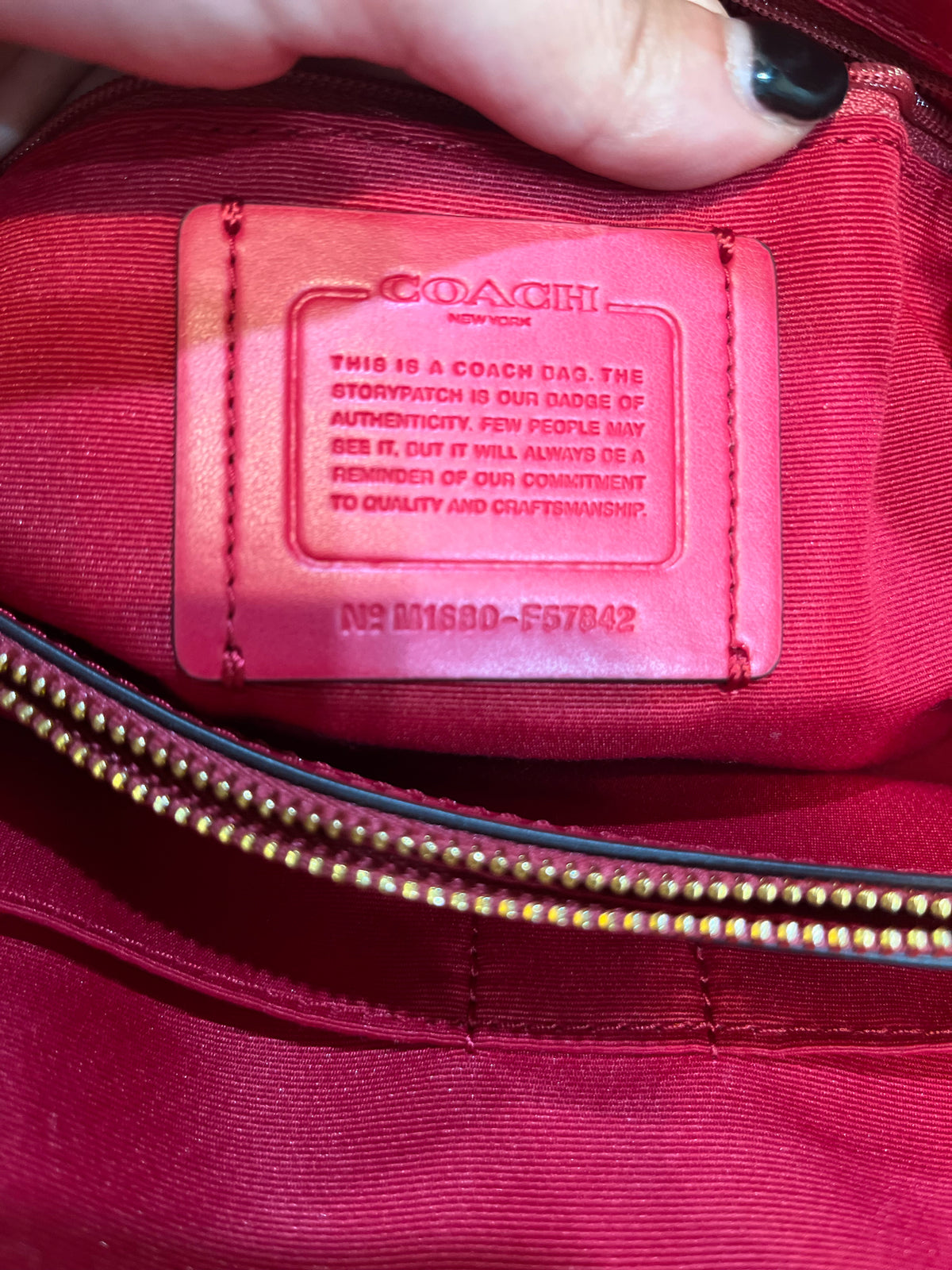 Coach Brown Signature & Magenta Accent Drawstring Carryall Handbag