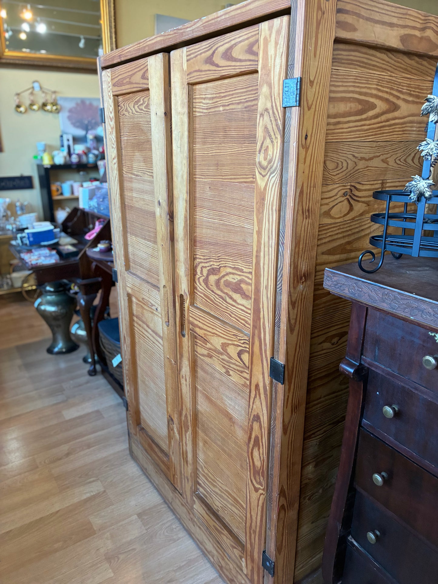 Honey Pine Wardrobe Cabinet