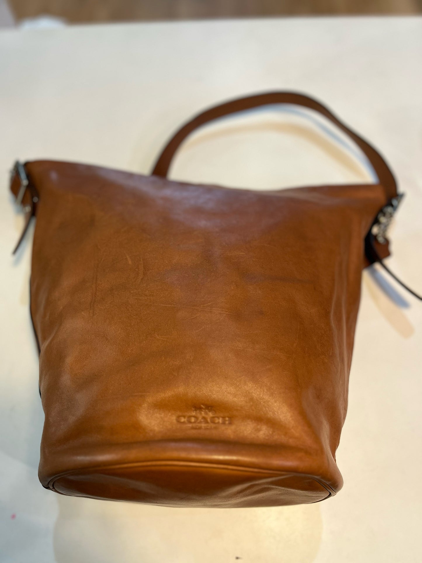 Coach Whiskey Brown "Bleeker Bucket" Handbag