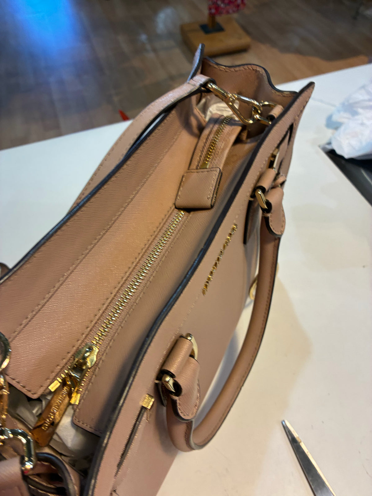 Michael Kors Fawn Blush Pink "Dillon" Handbag