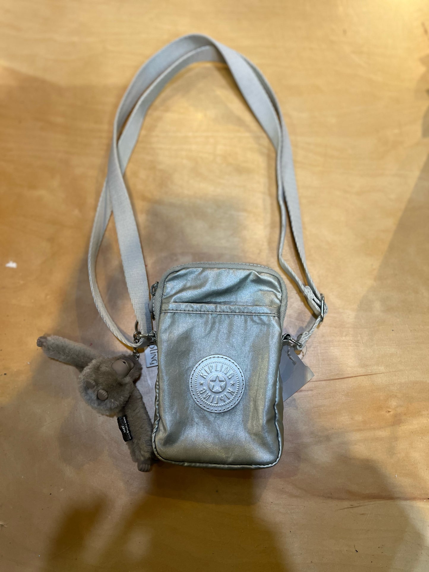Kipling Silver Metallic Handbag