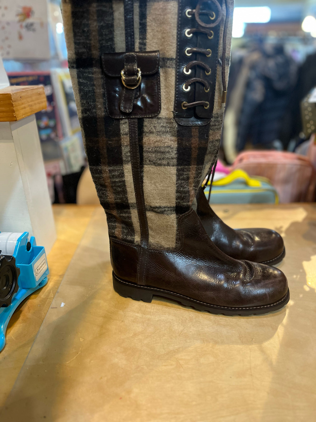 Tory Burch Colleen Wool Lace Up Boots