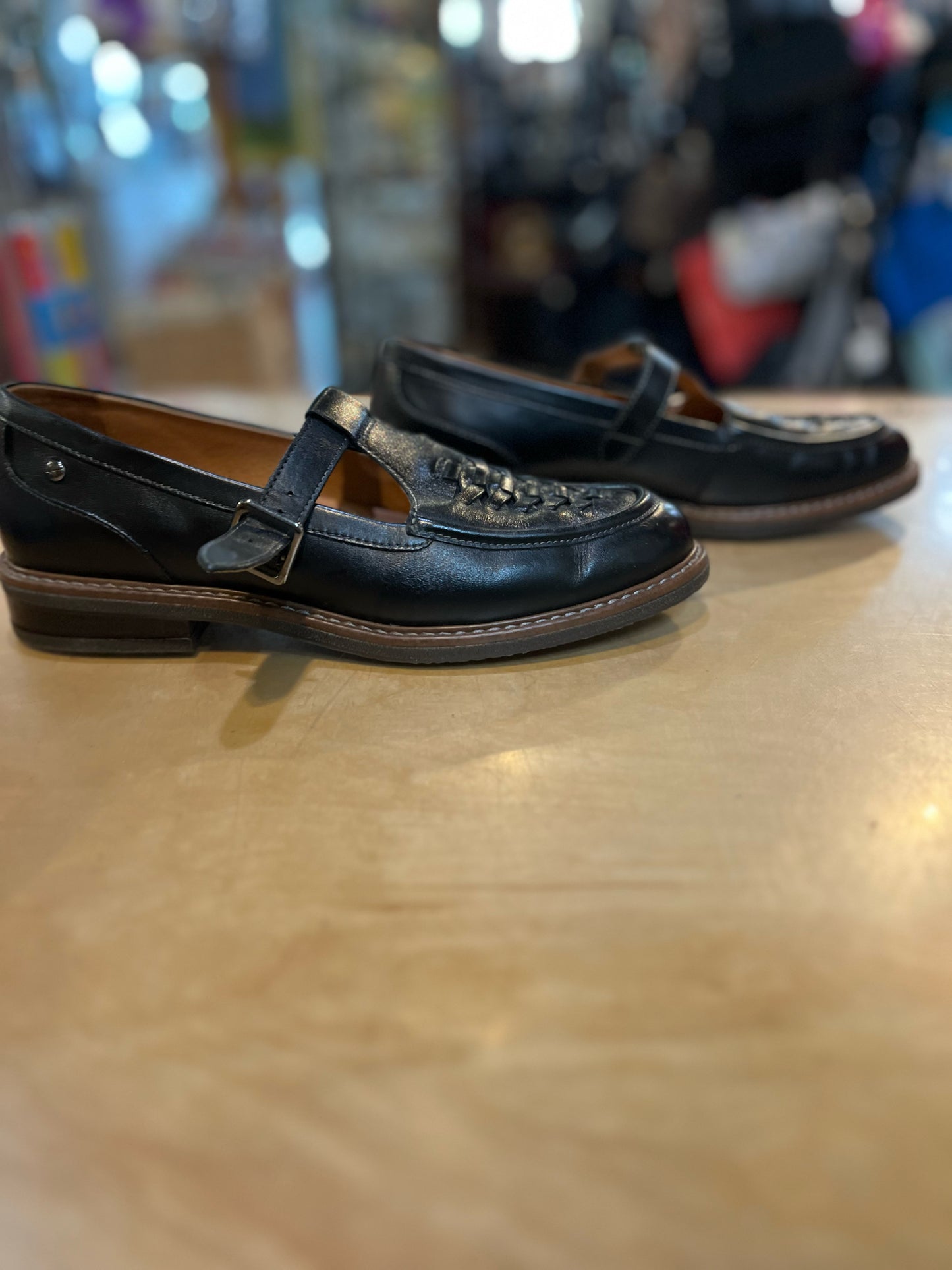 Women’s Black Pikolino “Aldaya” Leather Loafers