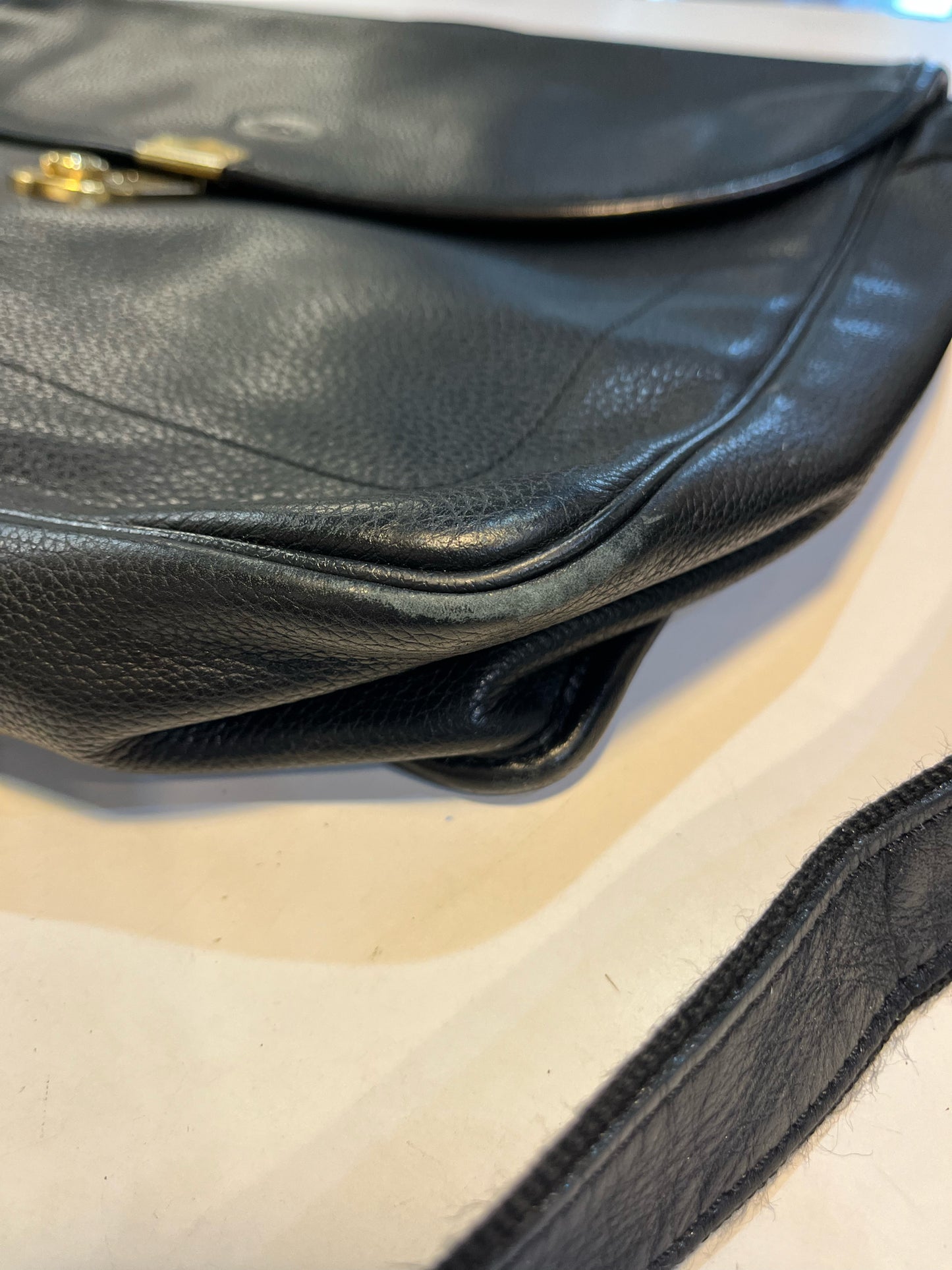 Longchamp Black Leather Briefcase