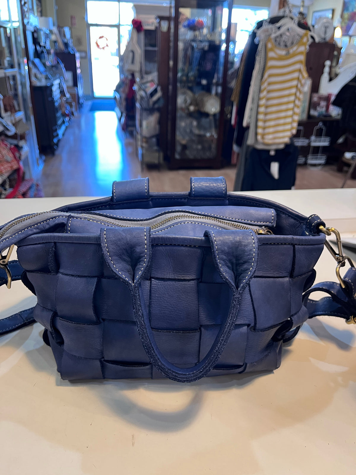 Sundance Basketweave Crossbody Handbag