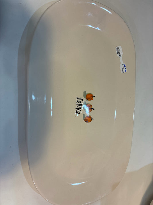 Rae Dunn “Serve” Pumpkin Platter