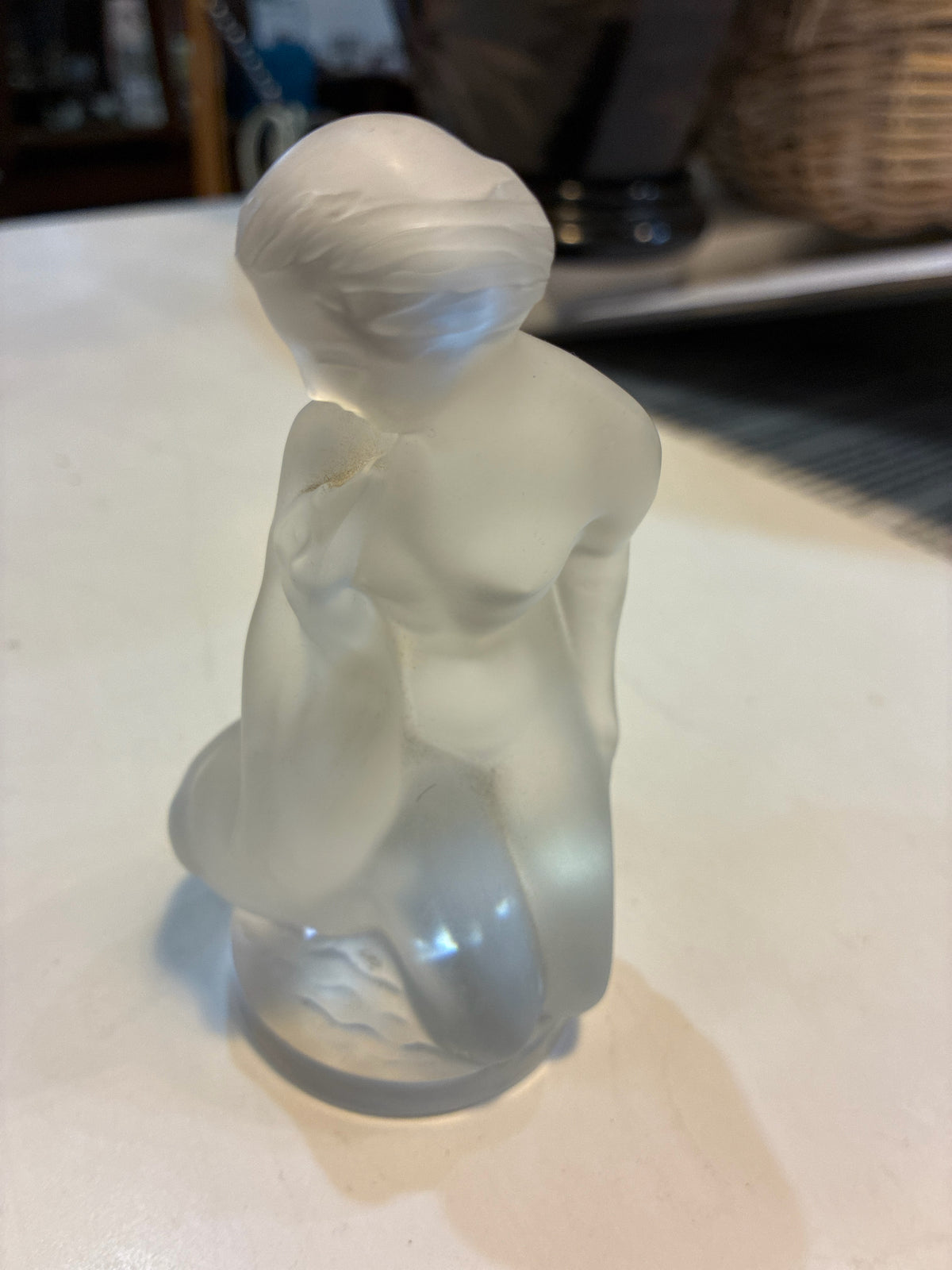 Lalique Crystal "Leda and the Swan" Frosted Figurine