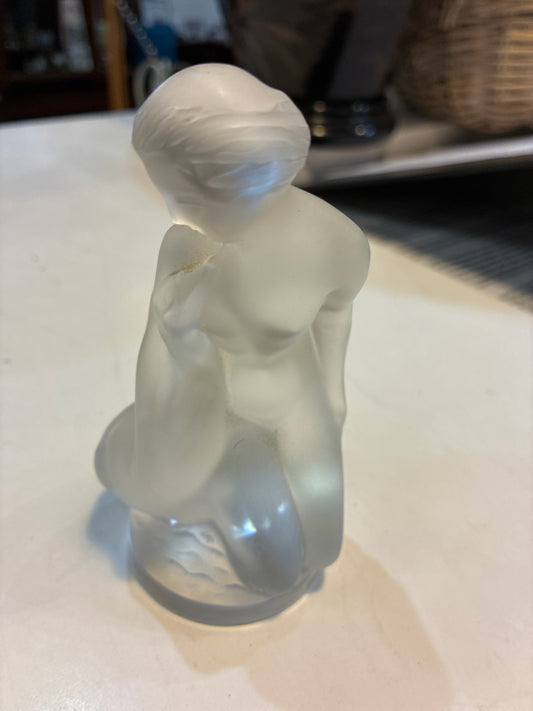 Lalique Crystal "Leda and the Swan" Frosted Figurine