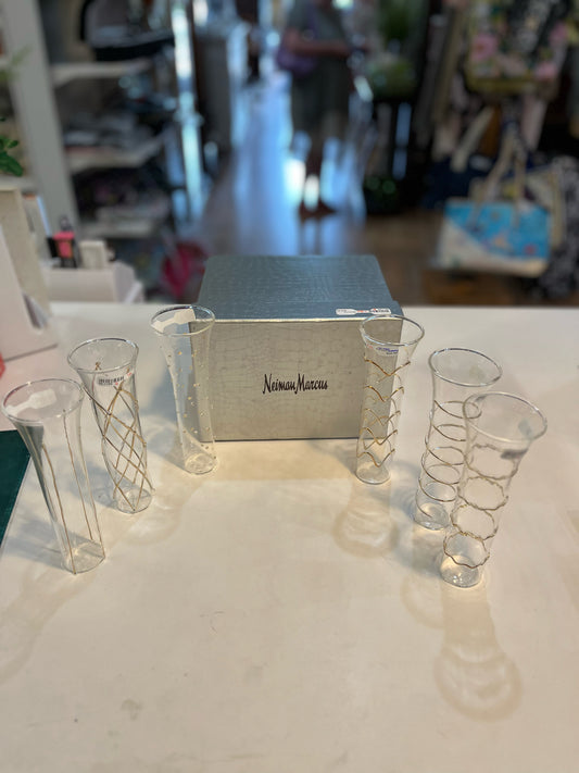 Neiman Marcus Set of 6 "Abigail Razzle Dazzle" Glassware
