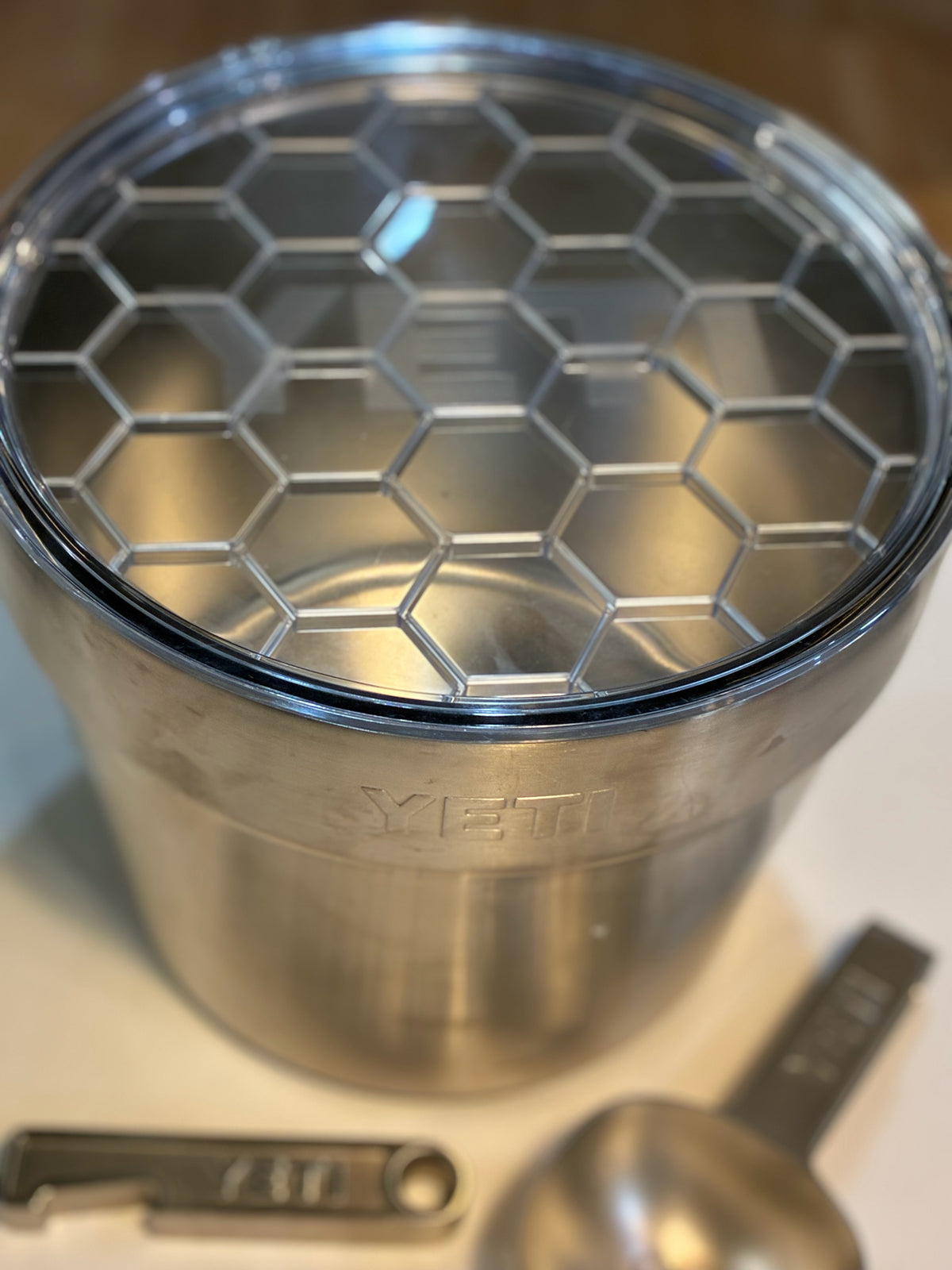 YETI Rambler Beverage Bucket w/ scooper & brick bottle opener