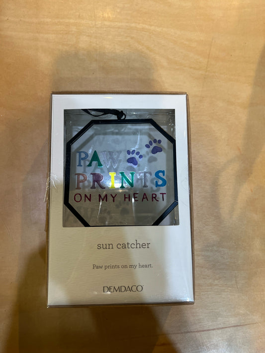 NIB Paw Prints Sun Catcher