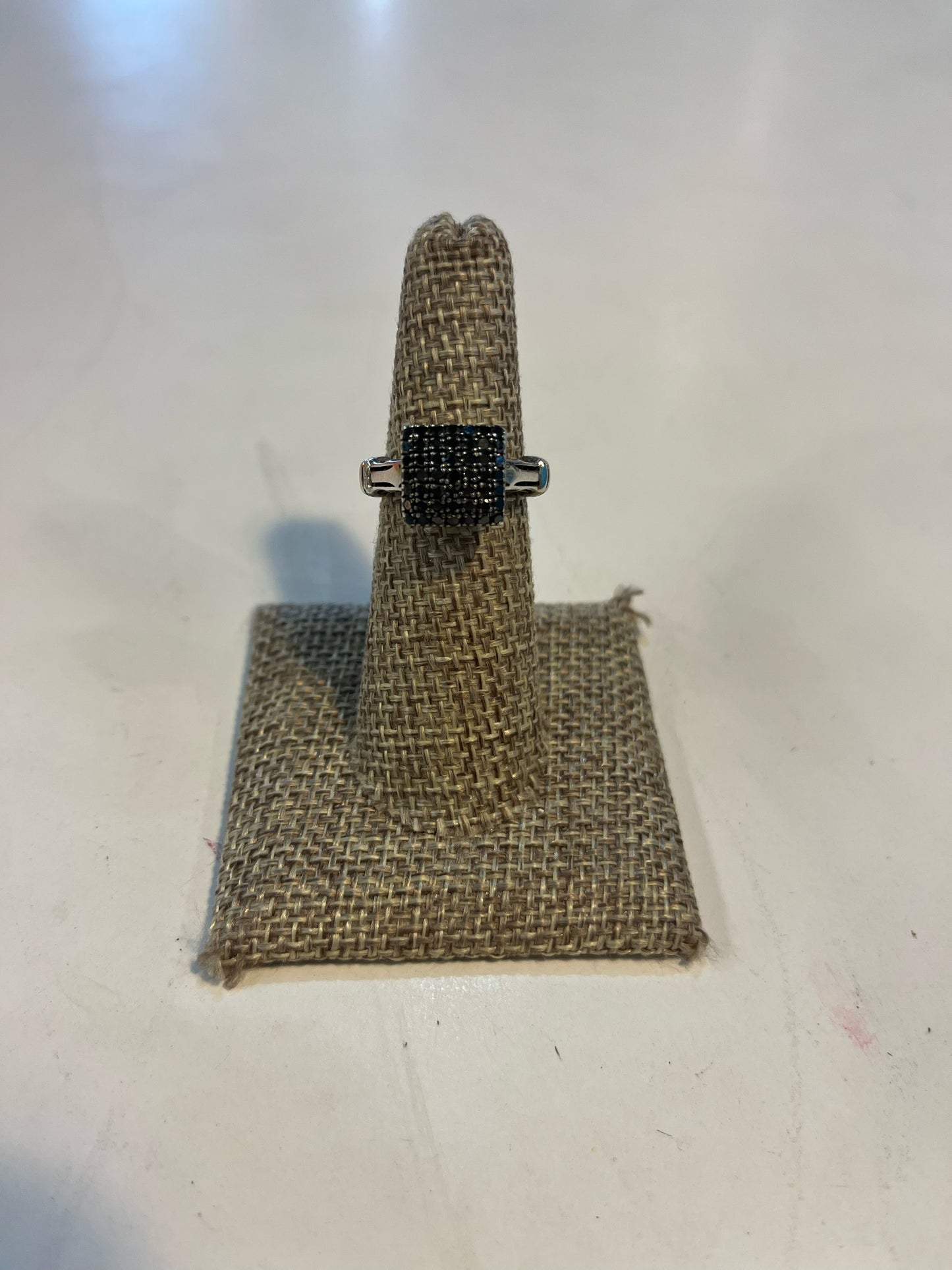 SJM Black Pave Square Ring