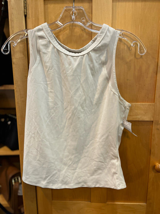 Athleta Cream "Transcend Racerback Mesh" Tank