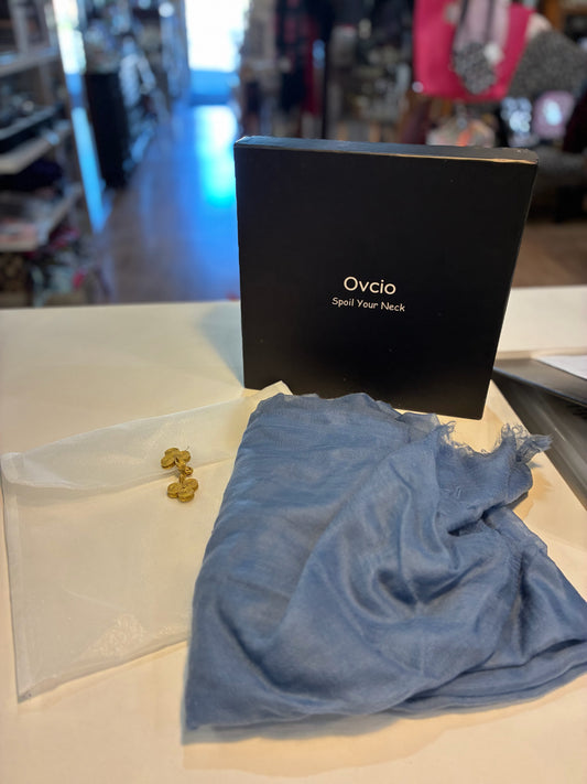 Ovcio Blue Cashmere Scarf NIB