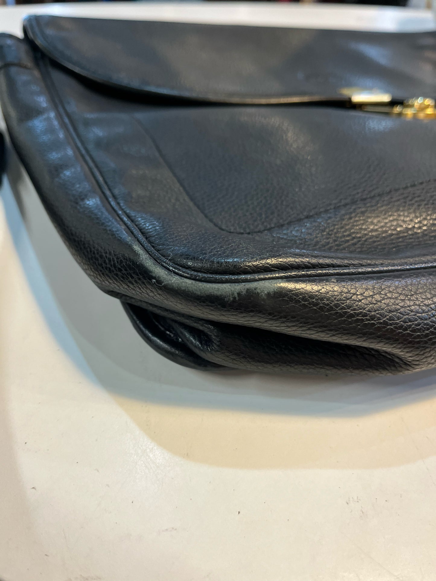 Longchamp Black Leather Briefcase