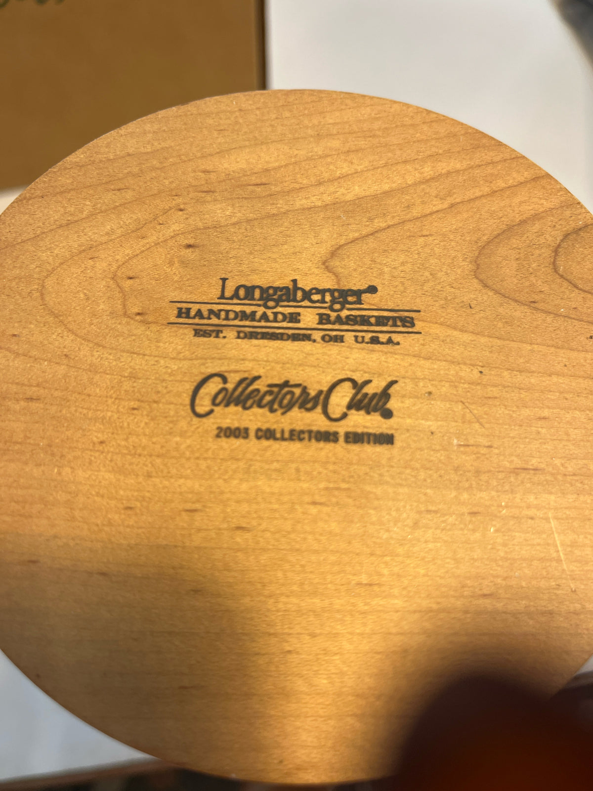 Longaberger Collector's Club Vase Basket
