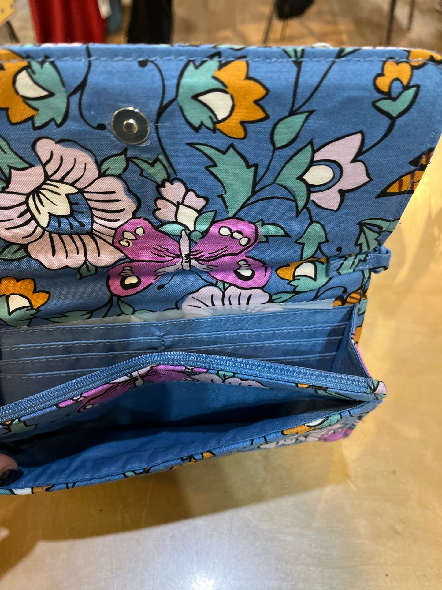 NWT Vera Bradley Blue Wallet Crossbody, retail $79